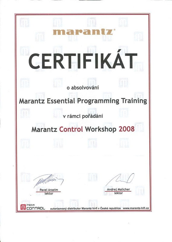 certifikat marantz